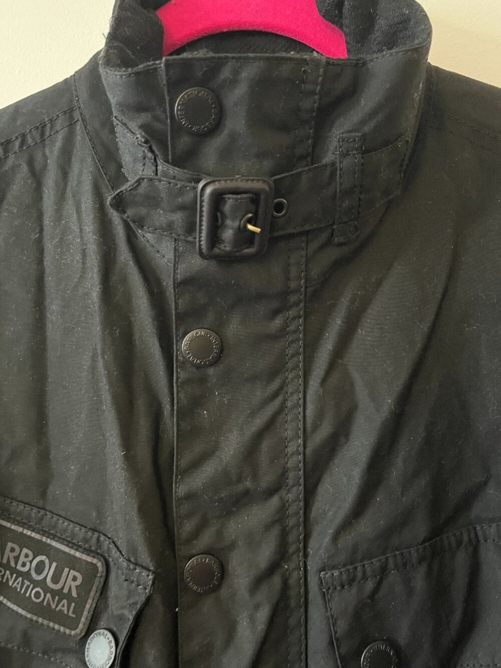 Barbour International Black Motorcycle Jacket Sz L - Picture 3 of 10